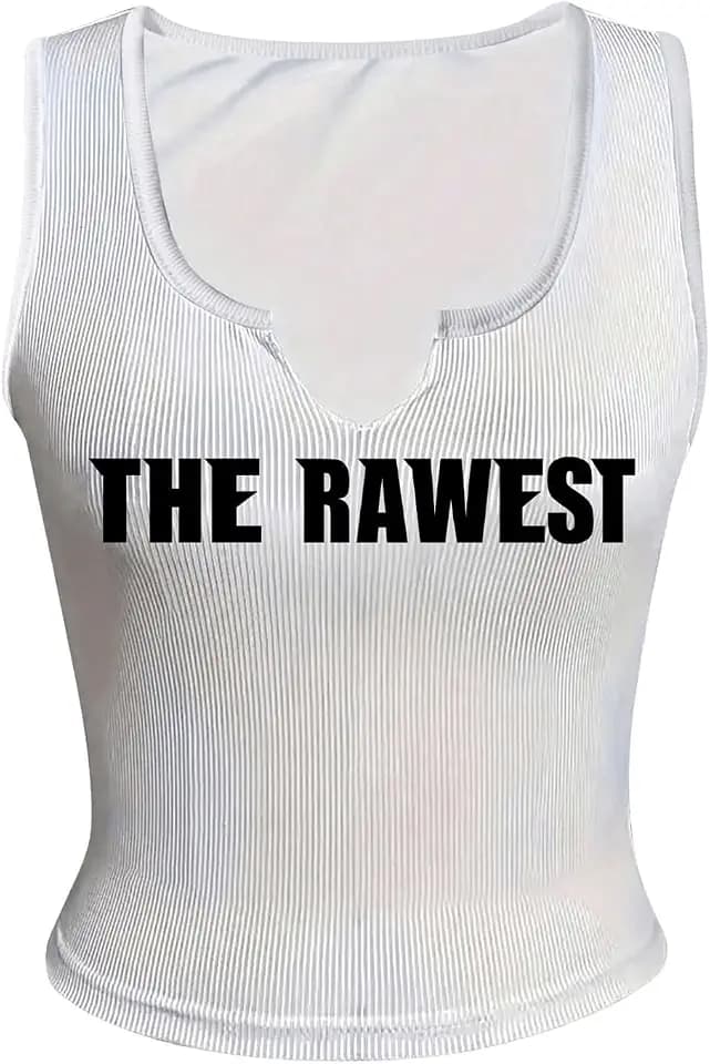 SOLY HUX Women's Summer Crop Tank Tops Letter Print Casual Going Out Tops
