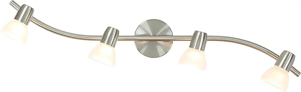 XiNBEi Lighting 4 Light Track Light Fixtures Over Sink, Brushed Nickel
