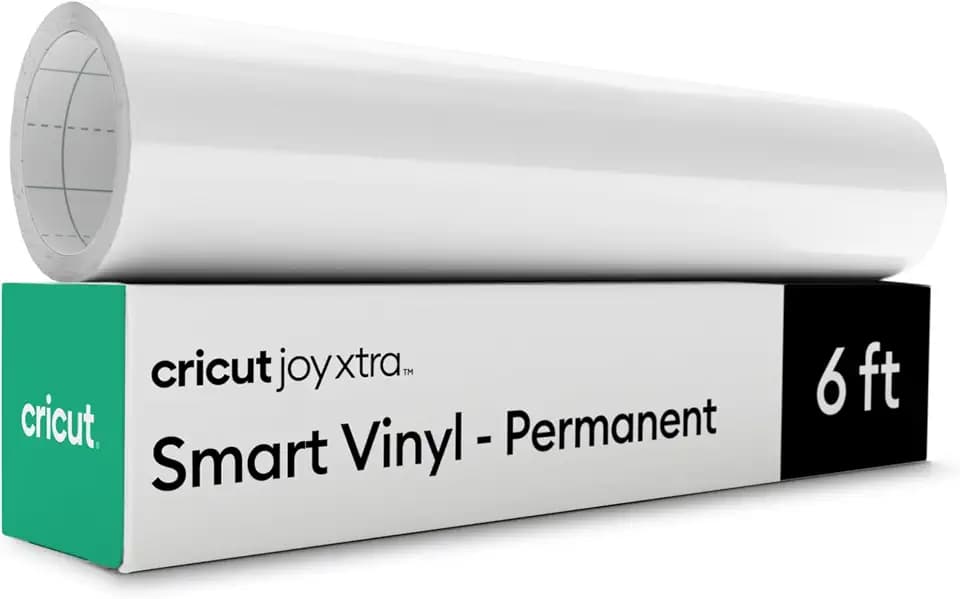 Cricut Smart Permanent Vinyl, White (9.5in x 6ft Roll)