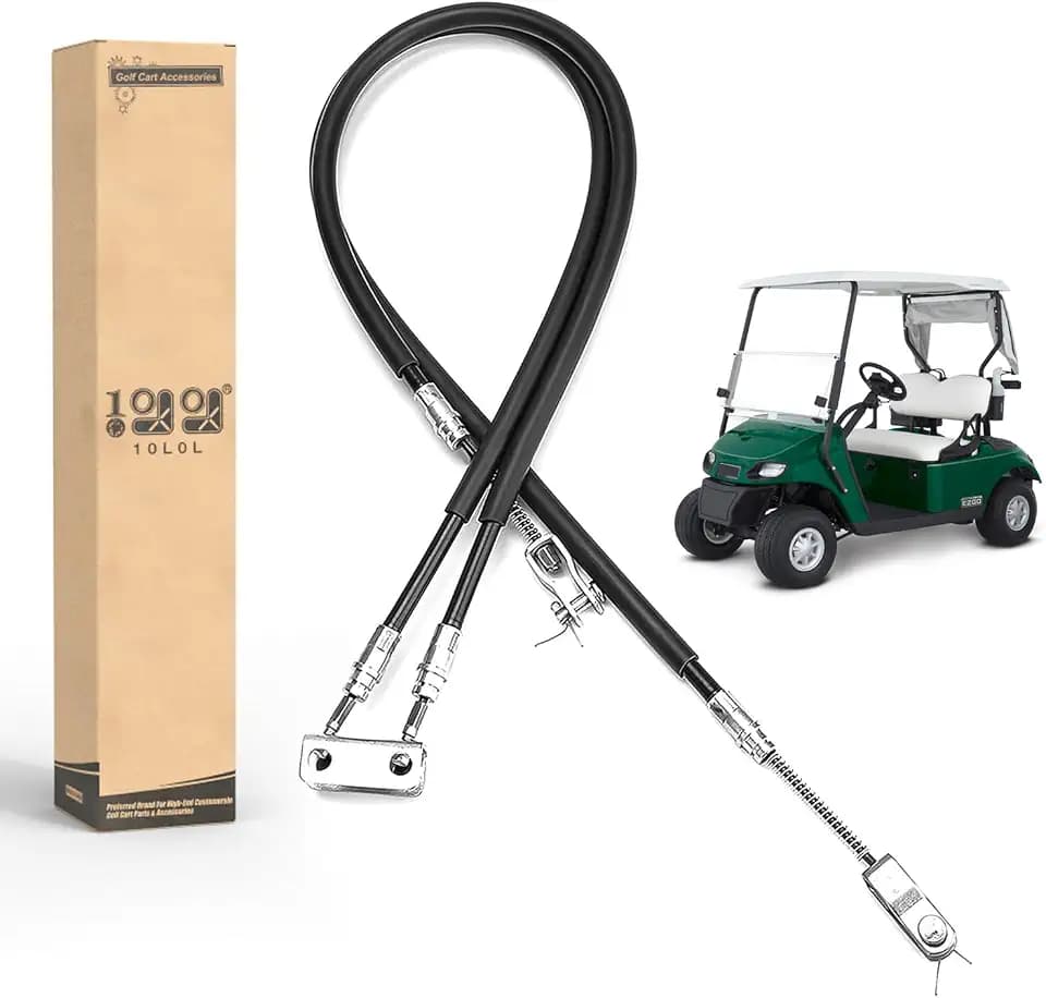 10L0L Golf Cart Brake Cable Set for EZGO TXT Driver & Passenger Side