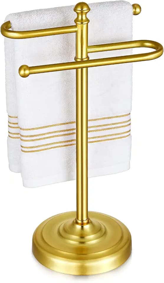Hand Towel Holder Stand for Bathroom Countertop,S-Shape Bar,Gold