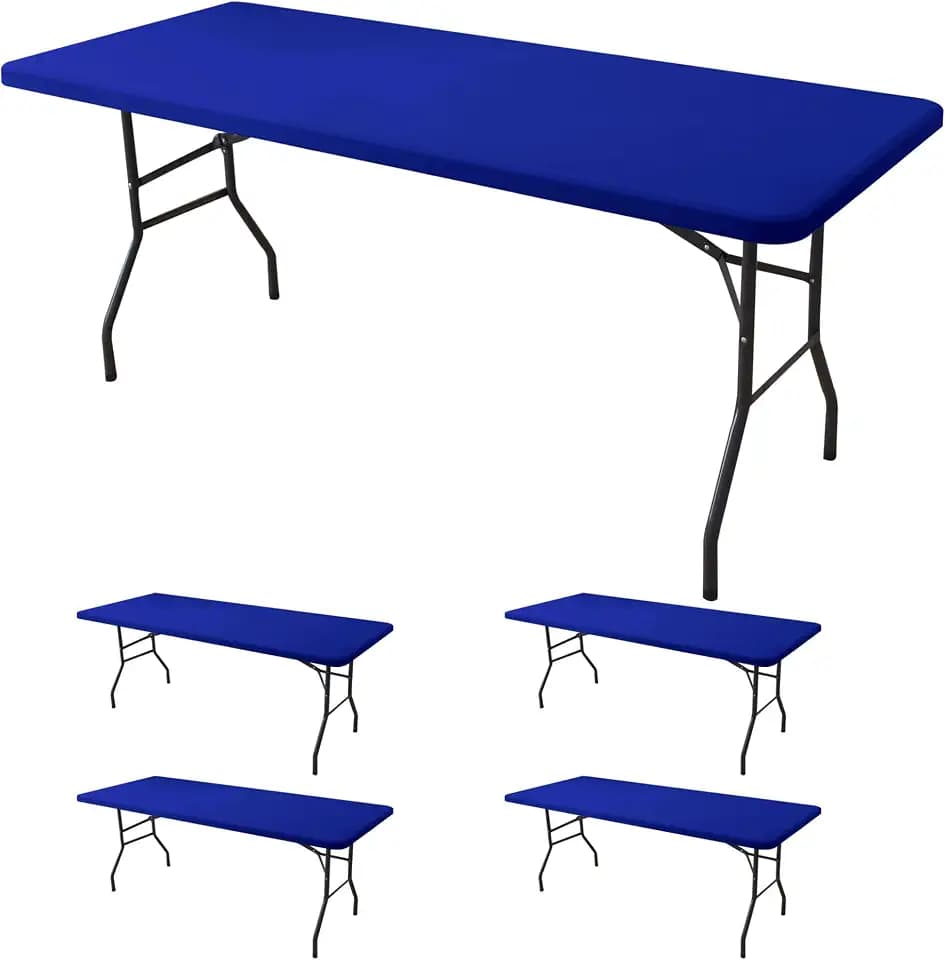 Spandex 6ft Table Cover Fitted-Elastic Outdoor Picnic Table Cloths