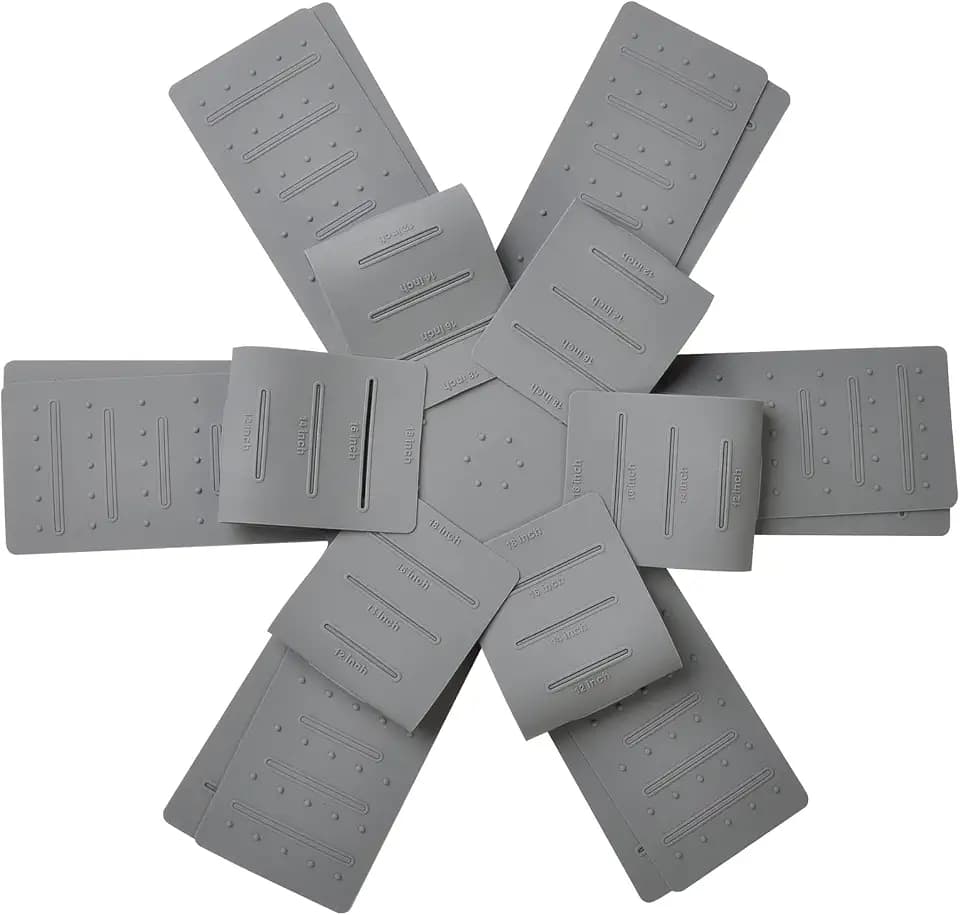 Silicone Pot Protectors - Pan Protectors for Stacking 3 Piece Grey