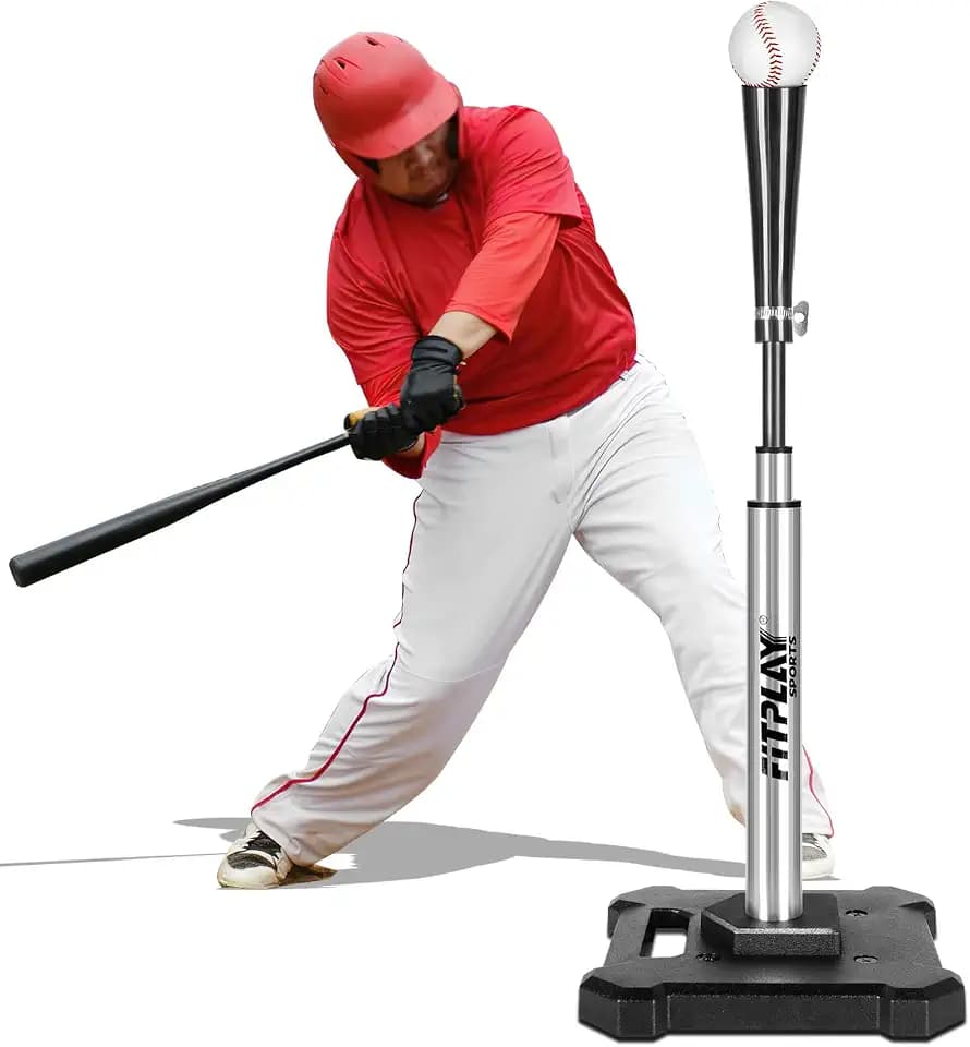 Baseball Softball Batting Tee–25" to 43"Height Adjustable Hitting Tee