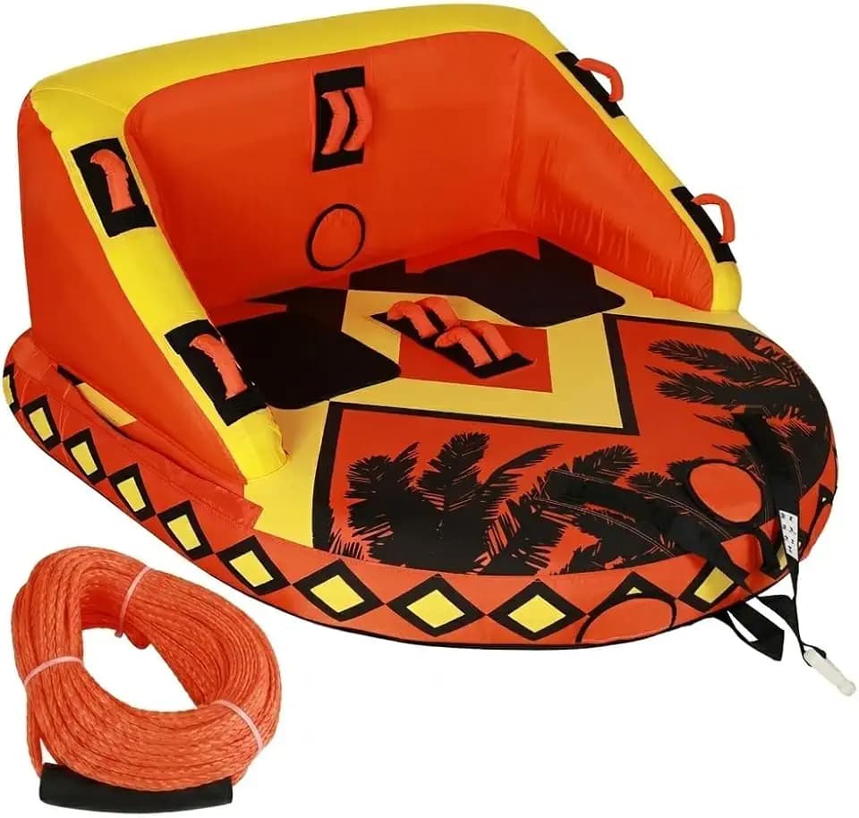 SMOOL Inflatable Towable Tubes for Boating 1-4 Person with Tow Ropes