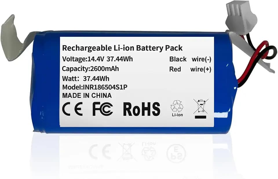INR186504S1P Robot Vacuum Cleaner Battery Replacement for Eufy RoboVac 11 11C 11S Plus 11S MAX 12 15C 15C MAX 15T 25C 30C G10 Hybrid G30 Edge R500 R450 & Ecovacs Deebot N79 Series(14.4V 2600mAh)