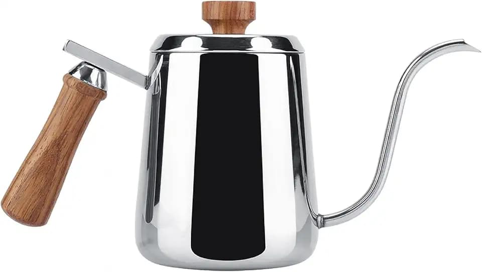 Joyzan Gooseneck Kettle, Stovetop Tea Maker Wood Anti Hot Handle Pour Over