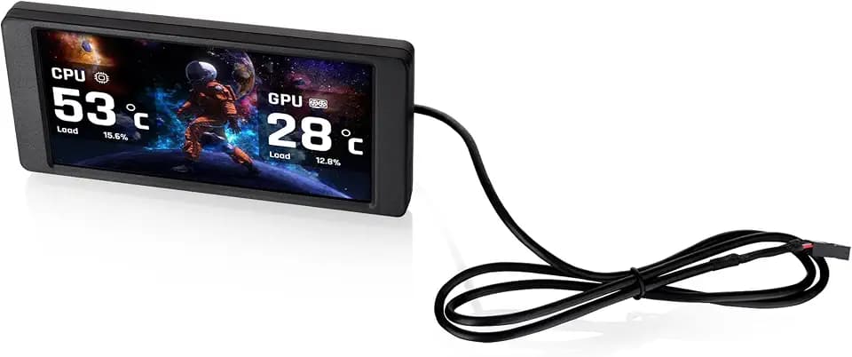 Thermaltake 6.0 Inch LCD Screen Kit; 1480x720p; TTRGBPlus 3.0 Supported; Type-C to USB (9-Pin); Standalone; Black; AC-079-OO1NAN-A1
