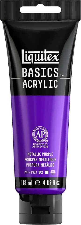Liquitex BASICS Acrylic Paint, 4-oz Tube, Metallic Purple