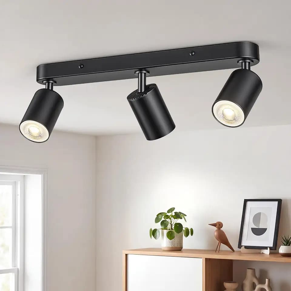Gr4tec GU10 Deckenstrahler 3 Flammig, Modern Deckenlampe Strahler Schwarz