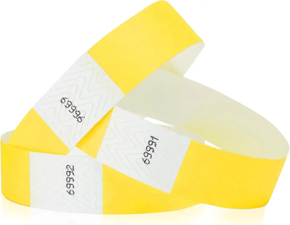 500 WristCo Pantone Yellow Tyvek Wristbands for Events