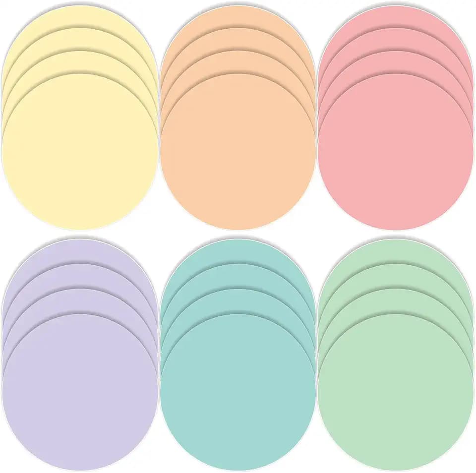 24 Pack Colorful Dry Erase Dots Circle Spot for Classroom, Candy Colors