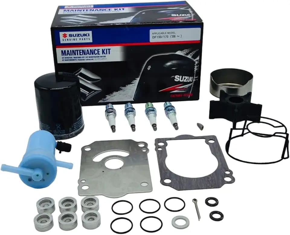 Suzuki Outboard Maintenance Kit for DF150-175 Engines 2006+, Complete Service Kit with Filters, Spark Plugs, Anodes