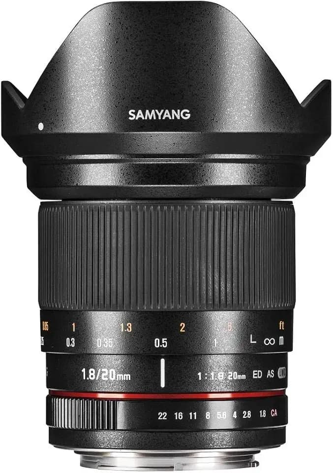 SAMYANG 1113510101 20mm F1.8 ED AS UMC Objektiv für Anschluss Fuji X schwarz