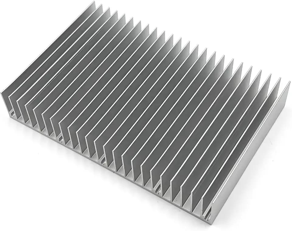 150 mm Aluminium-Kühlkörper, 100 x 150 x 25 mm, großer Kühlkörper für CPU-MOS-Röhre, Leiterplatte, PCB-Modul, Kühler, LED-Verstärker, Geräte mit 24 Lamellen, Silber