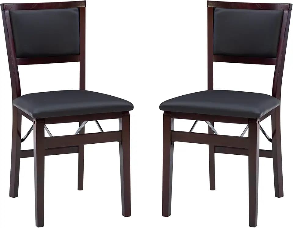 Linon Keira Pad Folding Chair, Set of 2, Engineered Wood