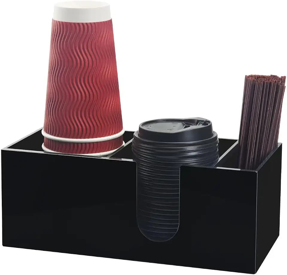 Coffee Bar Accessories and Organizer, Coffee Cup Holder Storage Box
