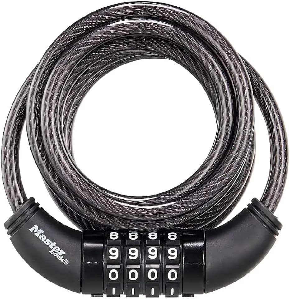 Master Lock 6 Foot Outdoor Cable Bike Lock, Combination Bicycle Lock 8114D