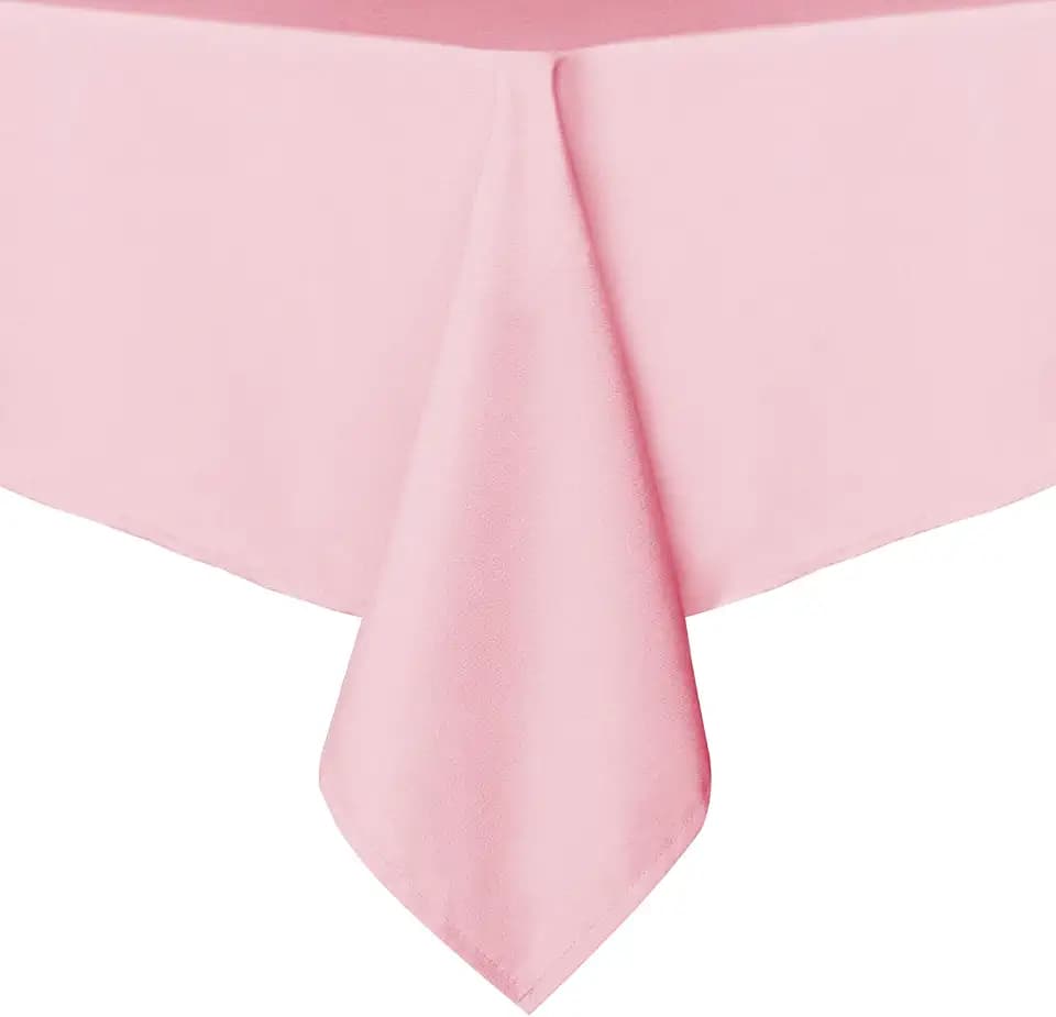 sancua Rectangle Tablecloth, 70 x 120 Inch, Valentines Pink