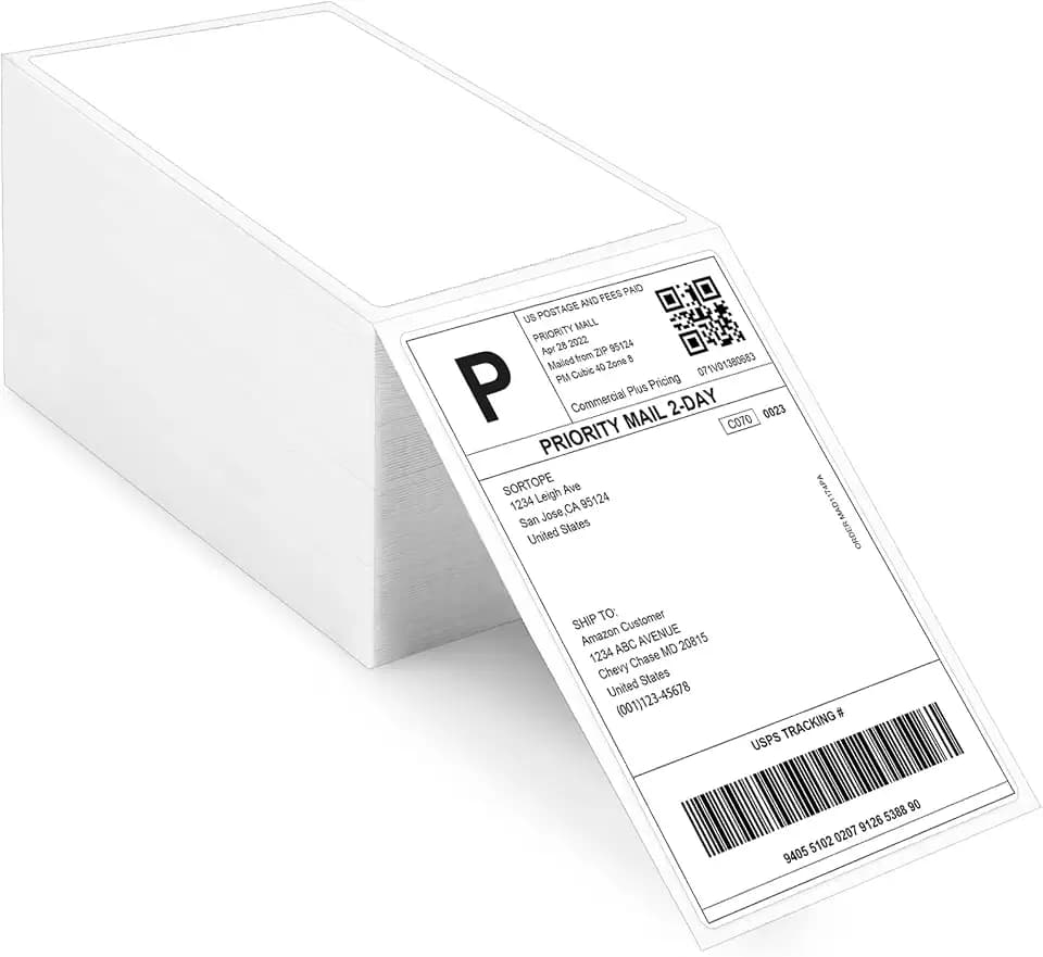 4x6 Direct Thermal Labels, 500 per Stack,BPA Free