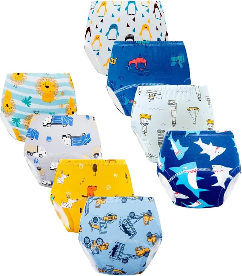 Potty Training Underwear for Boys, 8 Packs Toddler Learning Pants