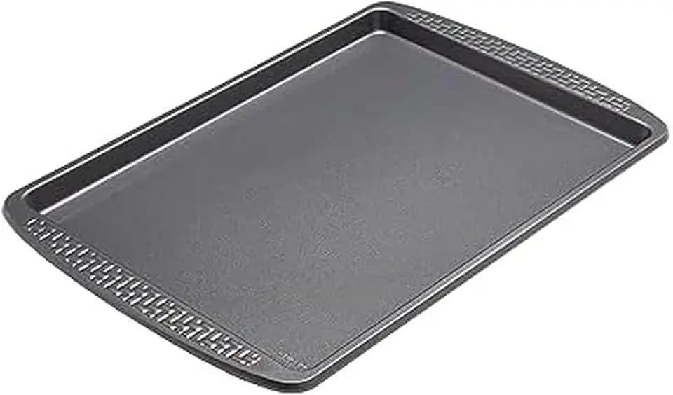 Chicago Metallic Everyday Non-Stick Large Baking Cookie Sheet. Perfect for Making Cookies, one-pan Meals, Roasted Vegetables, and More Gray Measures 18L x 13W Inches