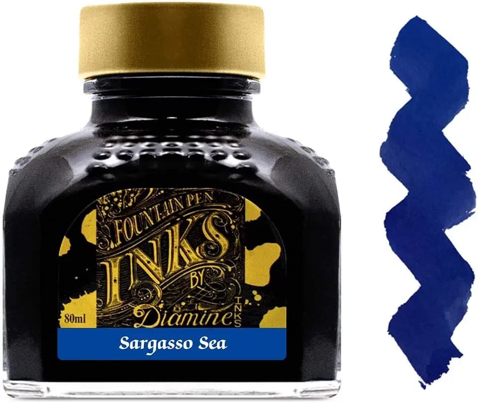 Diamine Fountain Pen Bottled Ink, 80ml - Sargasso Sea