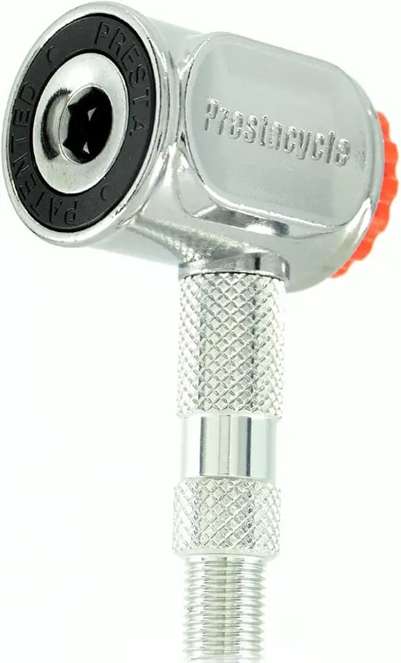 Prestacycle Pro Presta Head – Auto-Lock Bicycle Tire Pump Head for Tubeless & Presta Valves, 90° Steel Design, Presta Valve Pump, Presta Adapter, Compatible with Prestaflator Pro & Premium Floor Pumps