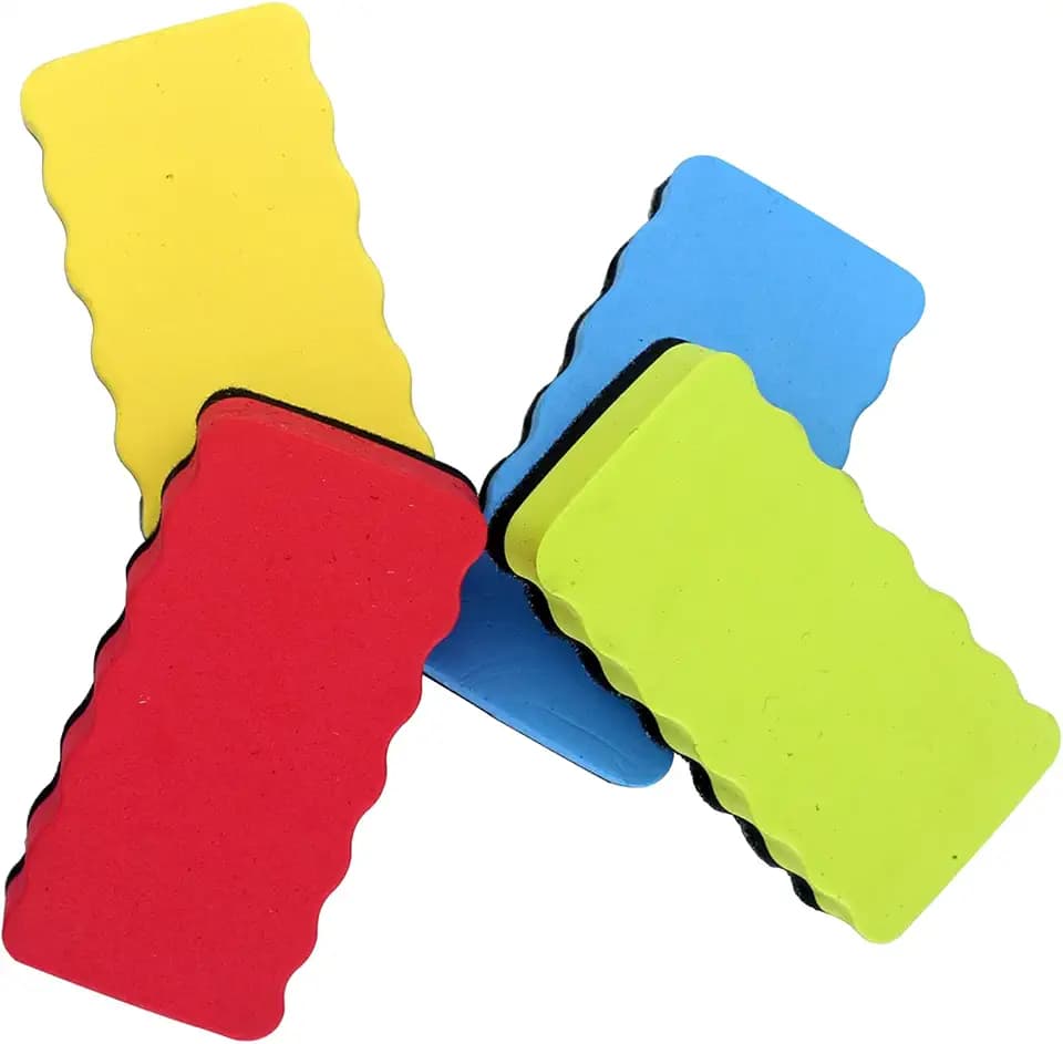 4 Pack Magnetic White Board Eraser for Home, School and Office