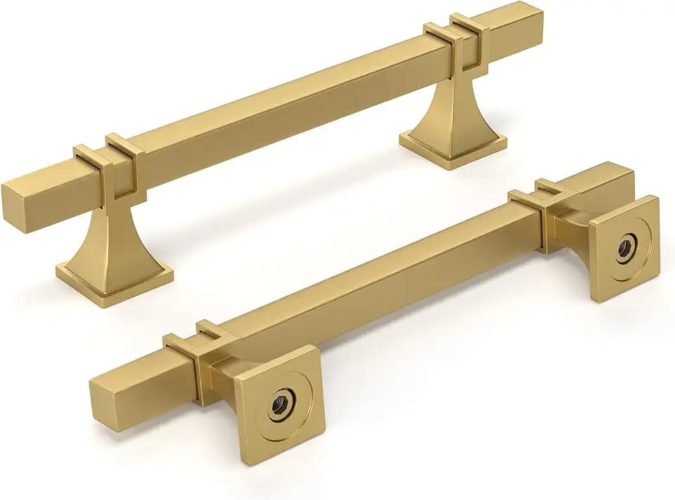 homdiy Gold Cabinet Pulls 4 Inch Brushed Gold Cabinet Pulls 24 Pack