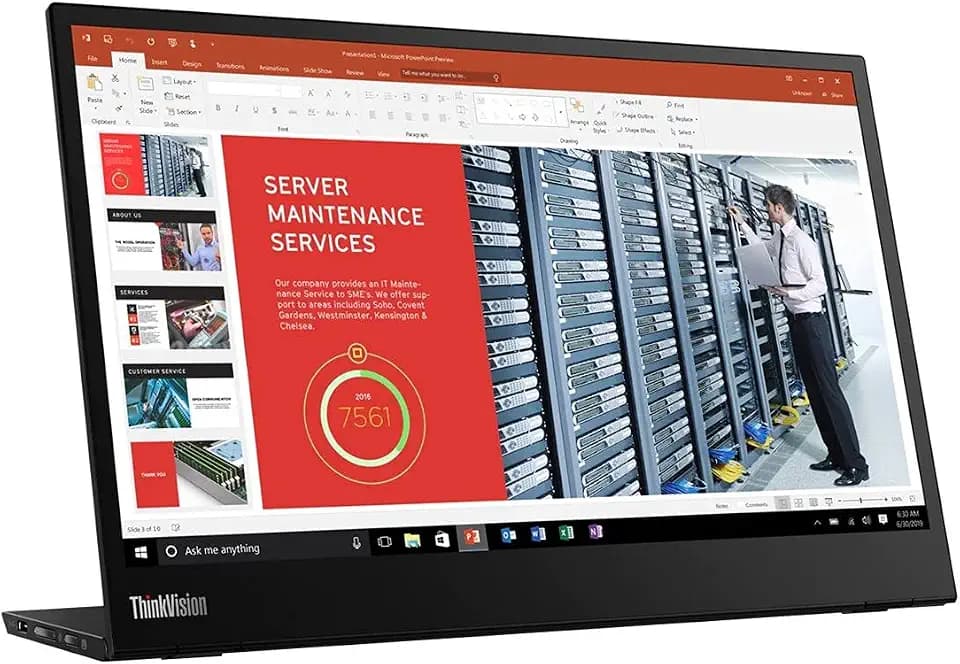 LENOVO Thinkvision M14 LED-14-Fl HD-Matt, Schwarz