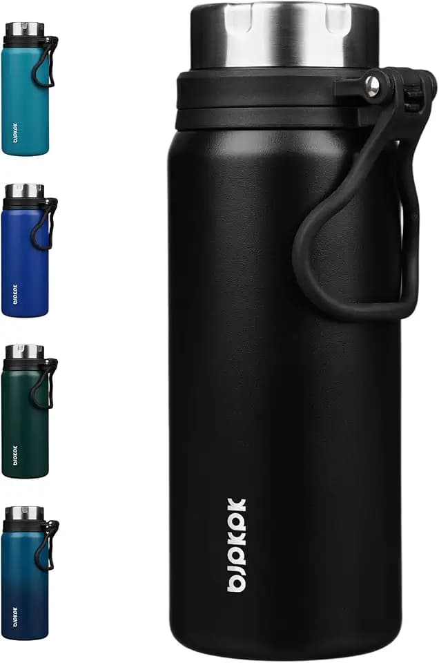 BJPKPK 25oz Insulated Water Bottle, Stainless Steel Bottle with Handle