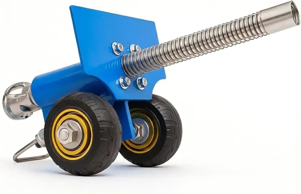 TIETHEKNOT Stainless Steel Mini Cannon Model with Recoil Mechanism - Perfect for Outdoor Games and Collectors’ Gift (Blue)