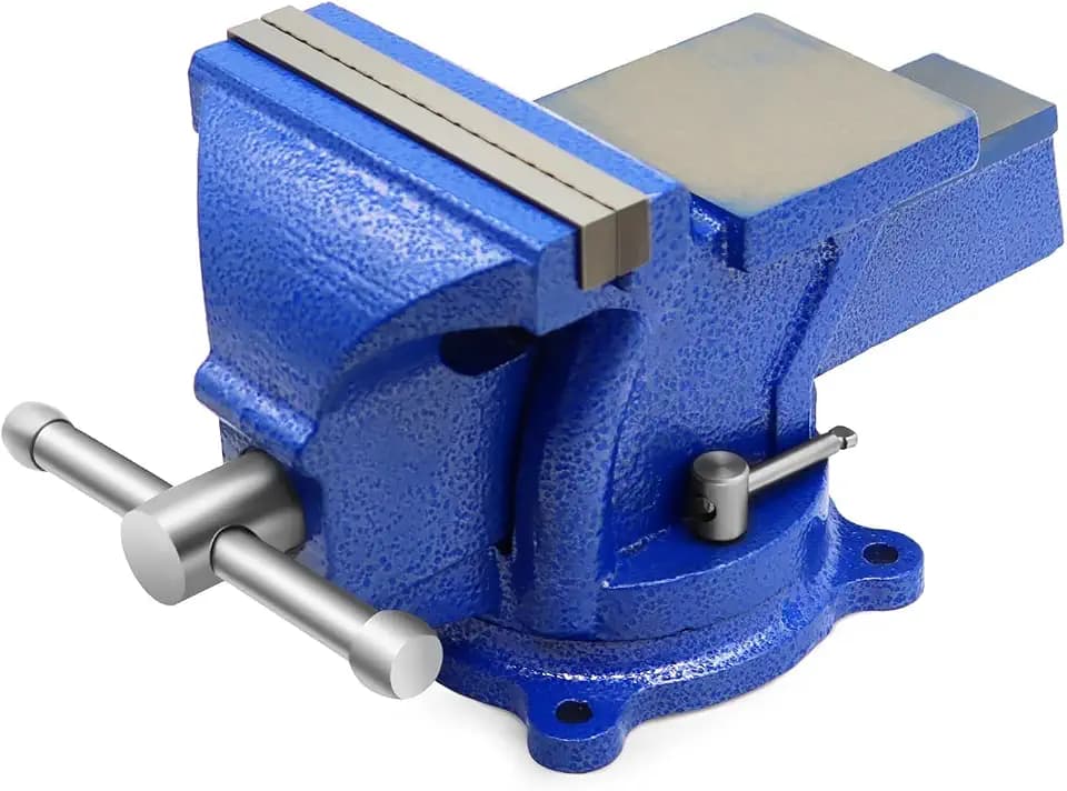 Nakkaa 4" Bench Vise Ductile Cast Iron Bench Vise with 360° Flexible Swivel Locking Base Heavy Duty Home Work 4 Inch Bench Vice 11IB/5KG