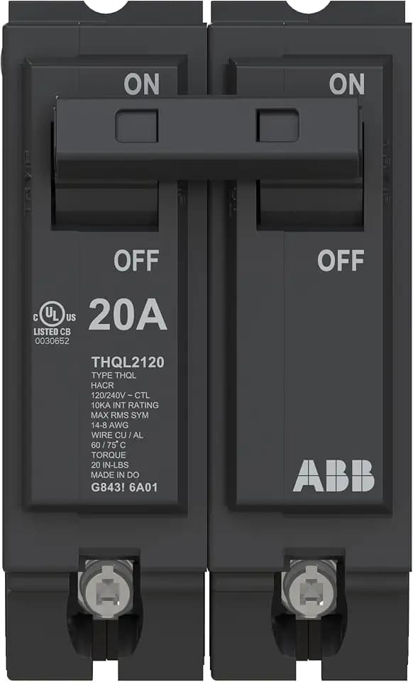 ABB Q-Line® THQL2120 • Circuit Breaker • 20 Amp Double Pole Breaker
