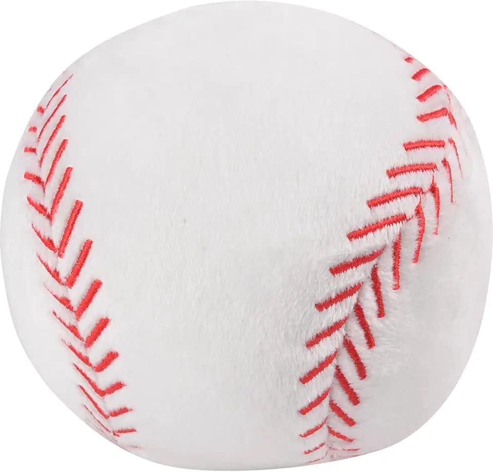 ChezMax Cute Plush Decorative Round Throw Pillow Home Office Sofa Stuffed Sports Balls Pillow Back Cushion Creative 3D Baseball Sports Throw Pillow (4.7inch)