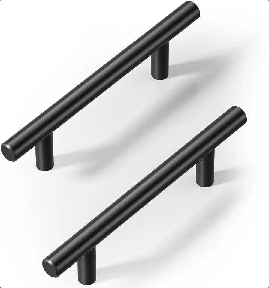 Veise Cabinet Handles 50 Pack, 6" Length, 3-3/4" Hole Center, Matte Black