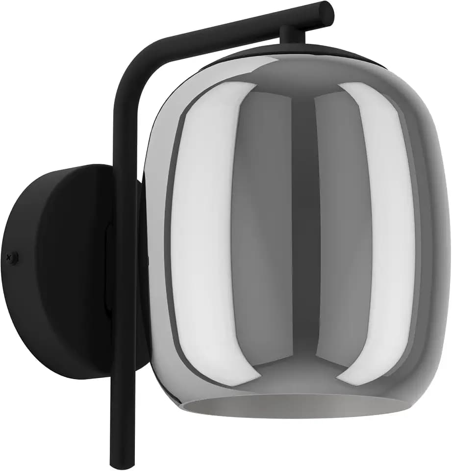 EGLO Wandlampe Ciampino, Wandleuchte Rauchglas
