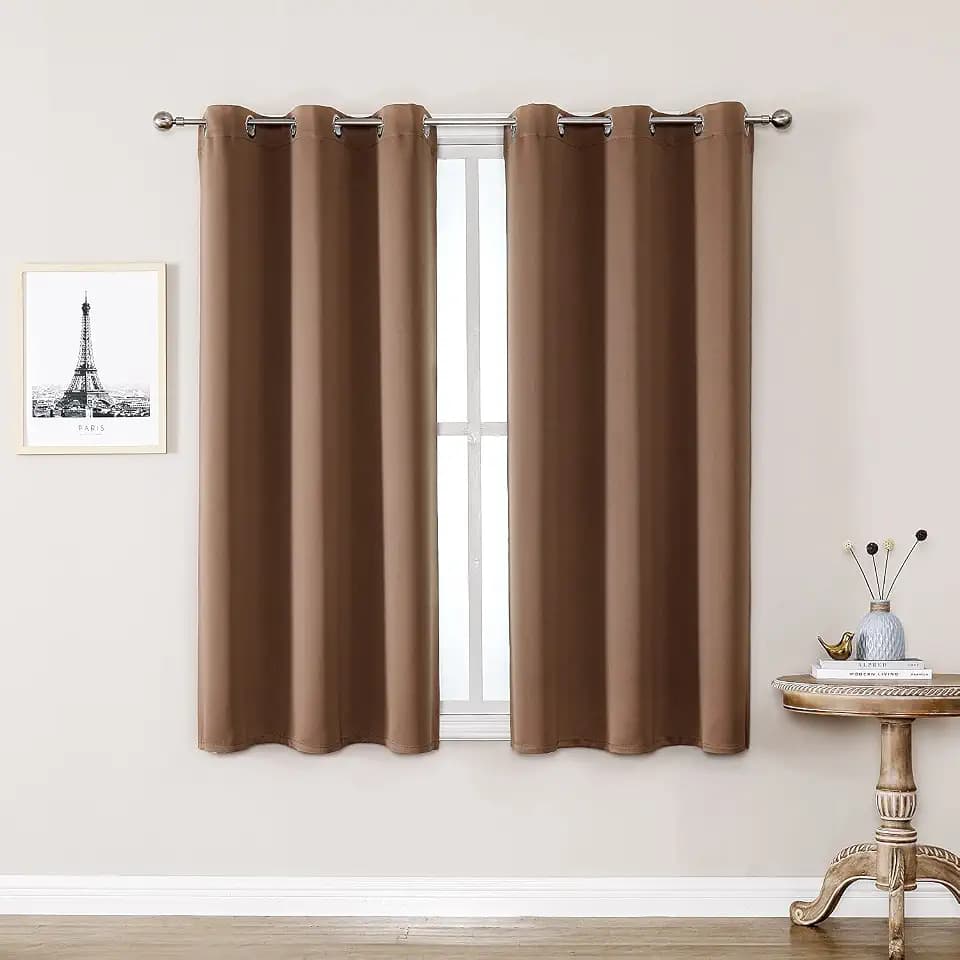 ChrisDowa Room Darkening Curtains for Bedroom and Living Room 48 Inch Long