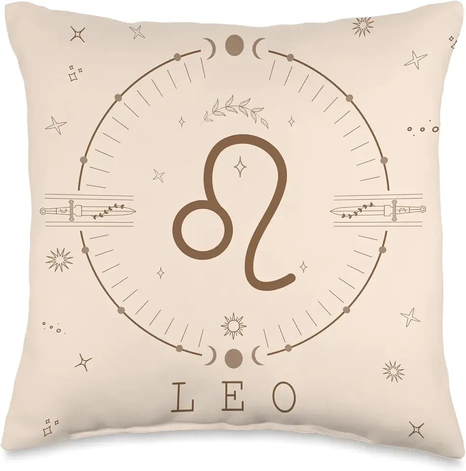 Astrological Stars Celestial Zodiac Sign Aesthetic Leo Throw Pillow