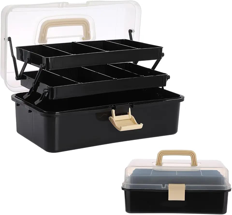 BTSKY 3-Layer Plastic Dividing Storage Box Craft Organizer and Storage