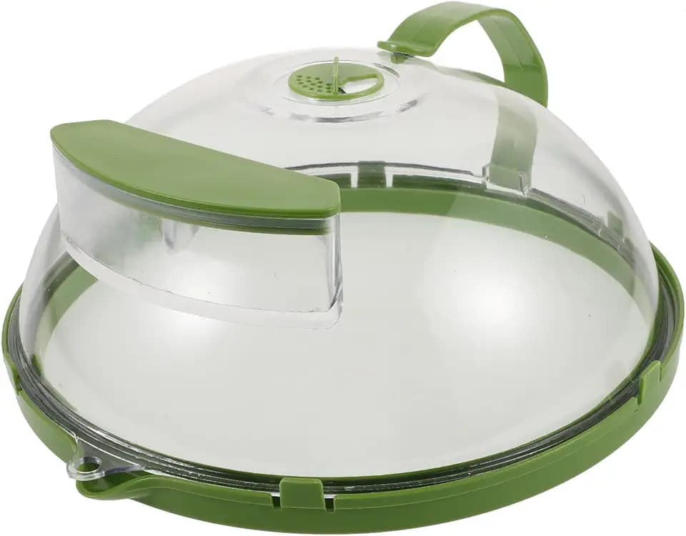 Microwave Splatter Cover for Food - Ventilated Microwave Plate Cover with Water Steamer for Heating Bowls and Dishes, Splatter Guard, Cookware Lid 11.59X10.22X4.33In