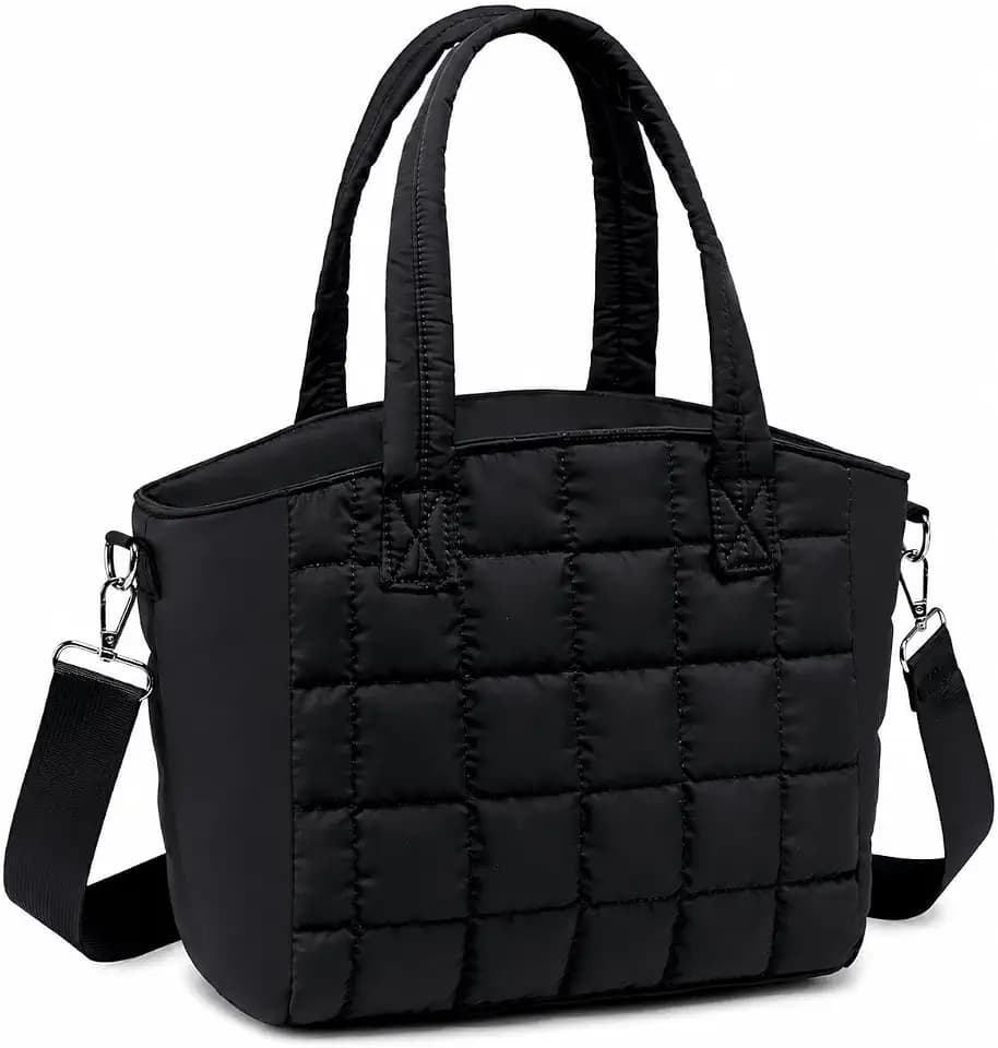 CAMTOP Lunch Box for Women Men Insulated Lunch Bag Lunch Tote Bag Leakproof Thermal Cooler Large Capacity for Travel Work School Picnic (Black Check, Medium)