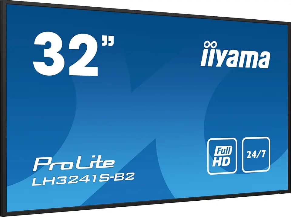 iiyama LH3241S-B2 Kiosk-Design, 80 cm (31.5") LED 1920 x 1080 Pixel 24/7 IPS 16:9 350 cd/m² 1200:1 VGA x1 HDMI x3 Mini Jack x1 RS-232c x1 RJ45 (LAN) x1 IR x1 HDCP 39W Schwarz/Glänzend