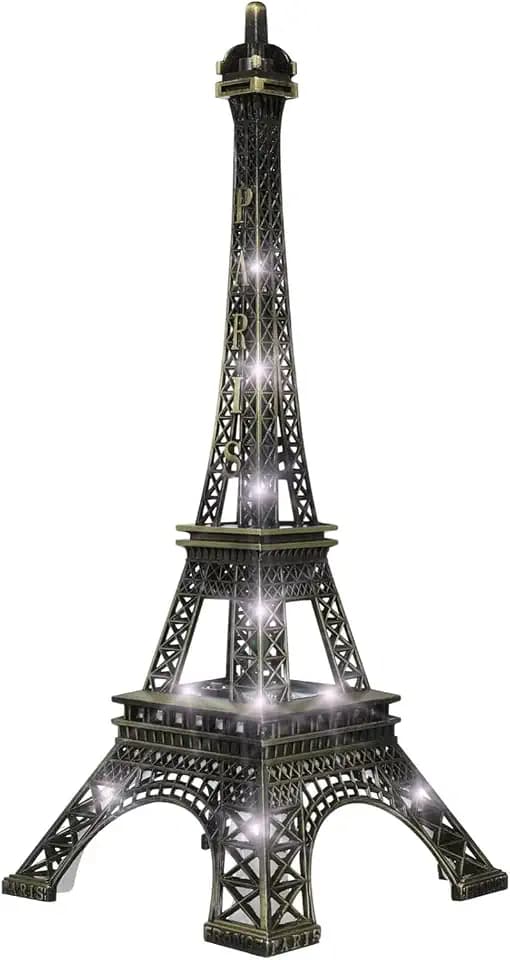 Eiffel Tower Night Light LED Eiffel Tower Lamp Light Up Eiffel Tower Table Lamp Tower Lamp for Living Room Bedroom Tourist Bronze Tower Metal Tower Eiffel Tower Decor