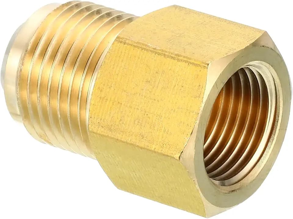 PATIKIL 3/8" Female Flare x 1/2" Male Flare Connector SAE 45 Degree Adapter