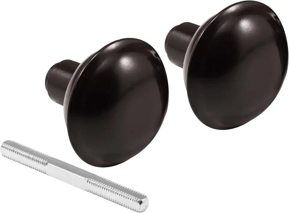 Prime-Line Vintage Door Knob Spindle Set, Bronze, 2-1/4 in. Diameter, 2 Pack