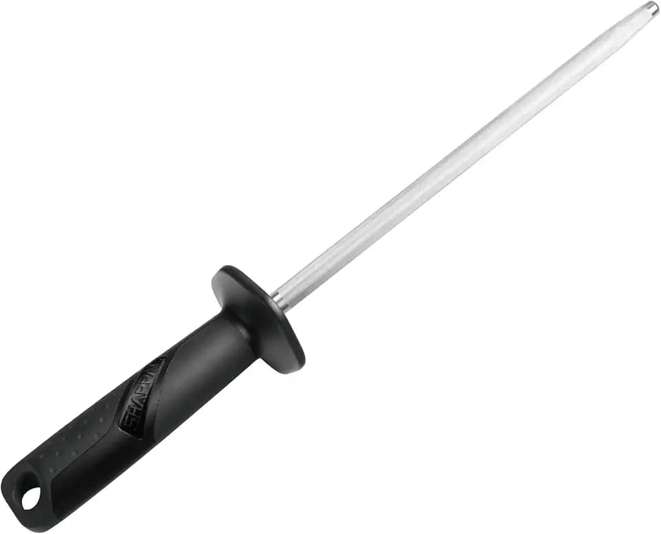 SHARPAL 117N Professional Kitchen Knife Sharpening Honing Steel Sharpener Rod Restore Blade Quickly(10 Inch)