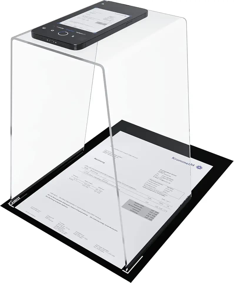 Jourist ScanStand — Smartphone-Dokumentenscanner mit schwarzer Matte