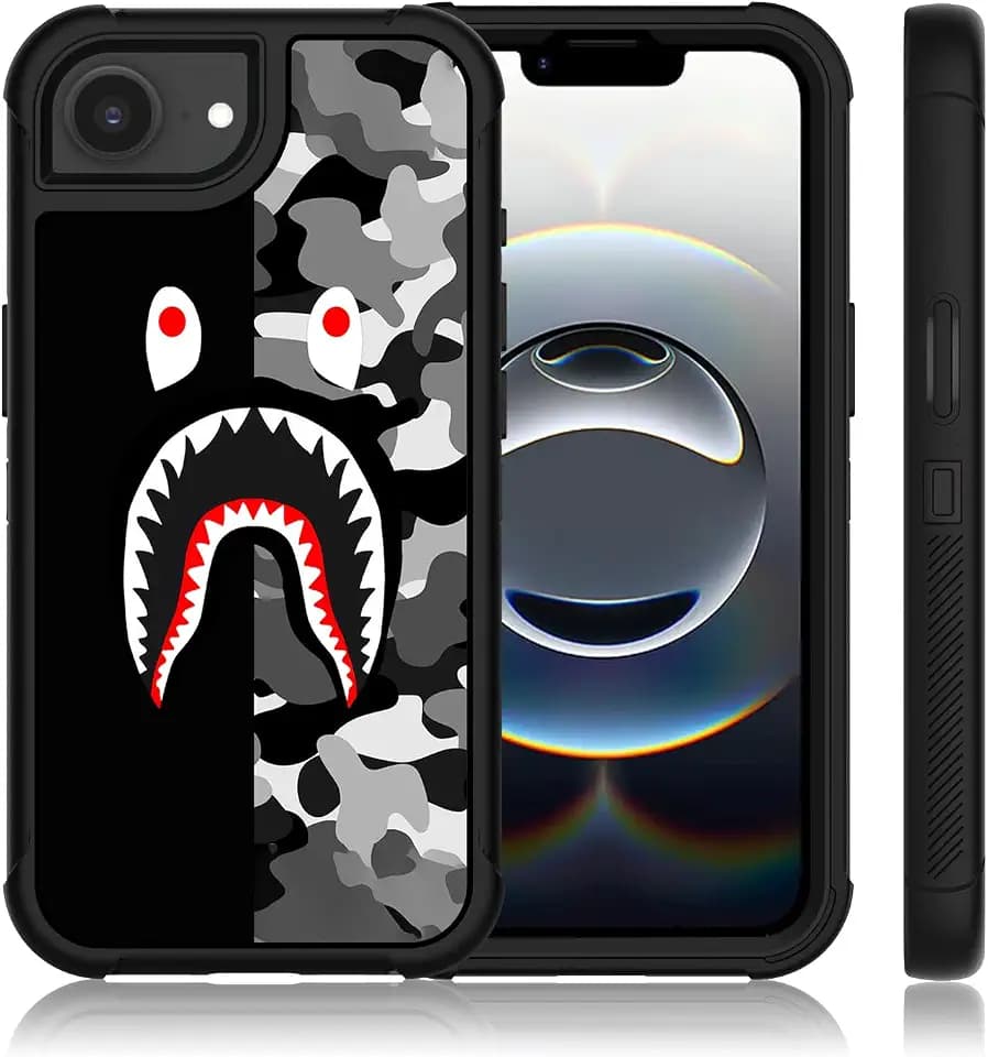 for iPhone 17e/16e Case - Cool Camo Shark